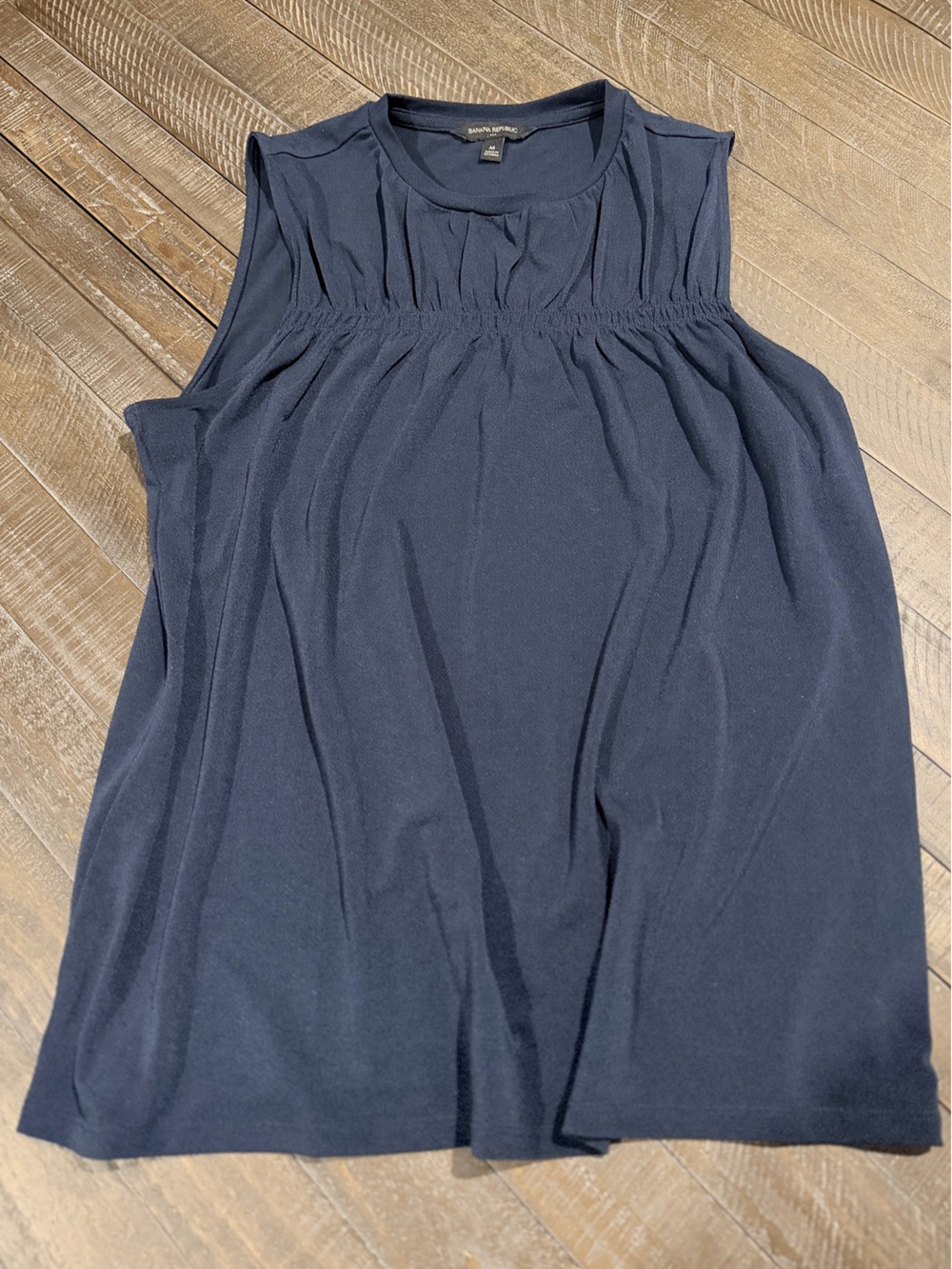 Banana Republic Navy Ruched Waist Sleeveless Dress – Women’s Medium
